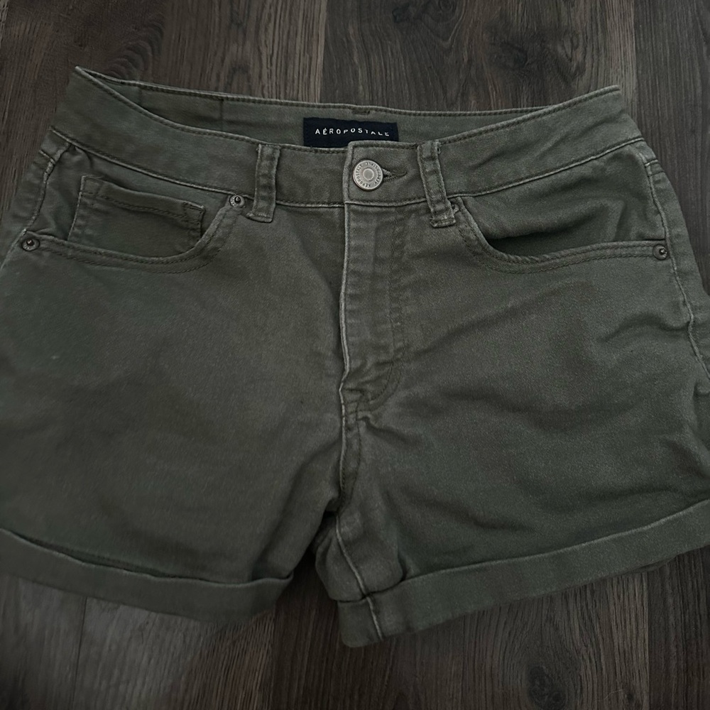 Aeropostale Women's Green Jean Shorts